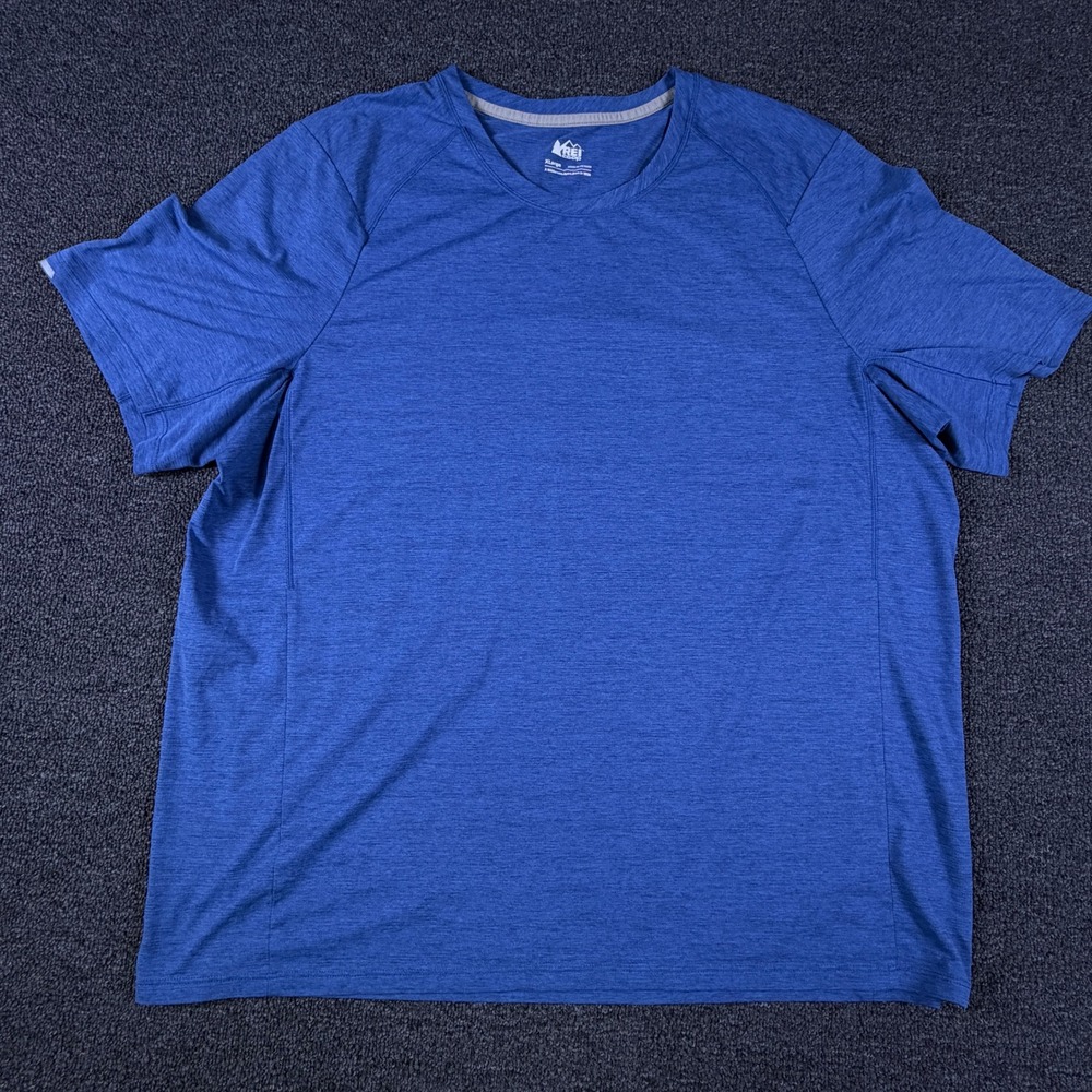 REI Co-op T-Shirt Mens XL Sahara Blue Heathered Short Sleeve EUC